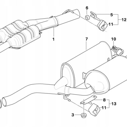 BMW E65 E66 735i 745i Tłumik tylny z przepustnica spalin 1810 7511042