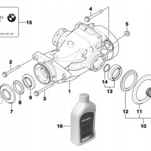 BMW E65 E66 745i AT-Przekładnia tylnej osi 3310 7502981 DYFER MOST TYLNY