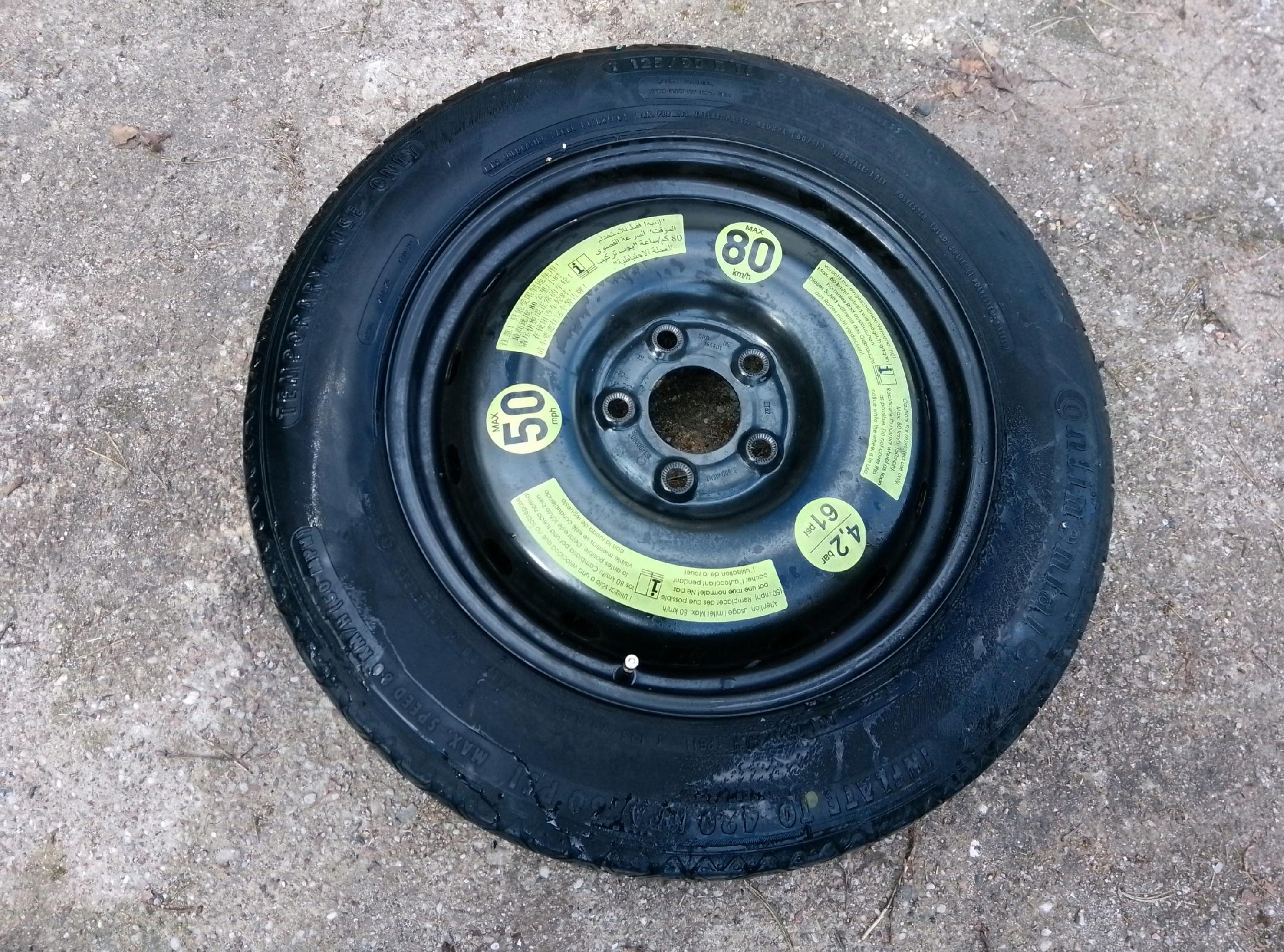 MERCEDES W169 W245 KOŁO DOJAZDOWE DOJAZDÓWKA T125/90R16 ET32 5X112 NOWE