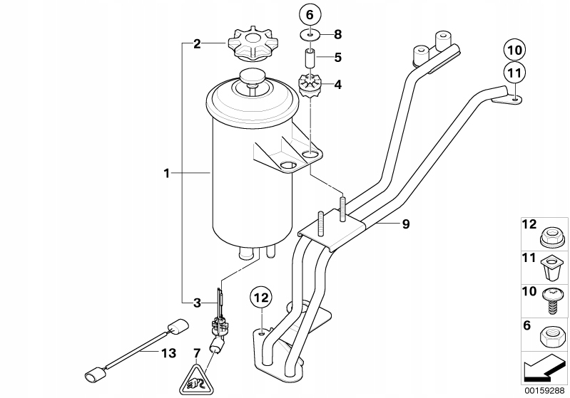 Zbiornik oleju wspomagania 32416782538 dla BMW 7 E65 / E66 Dynamic Drive - obrazek 6