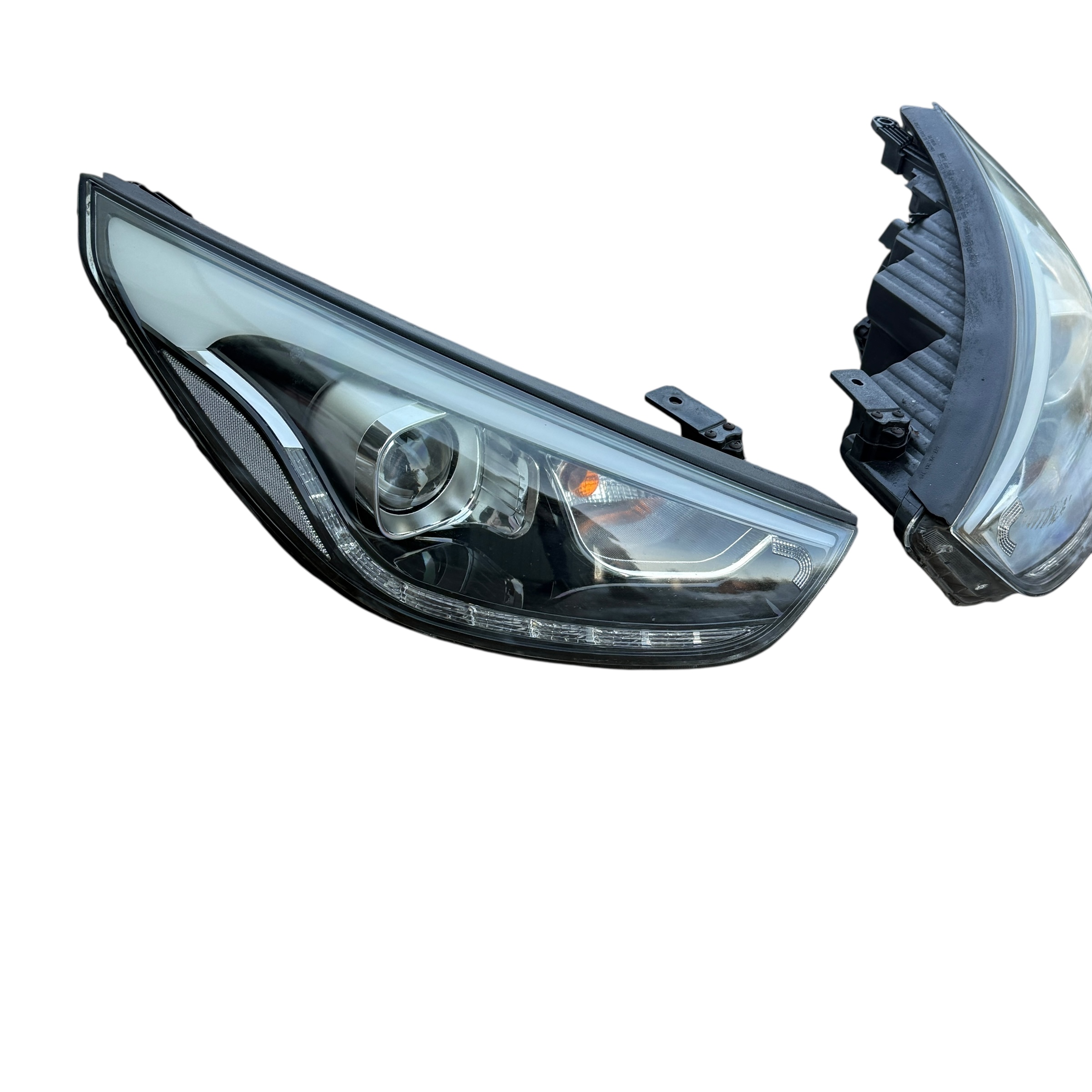 Lampy przód przednie reflektory lampa lewa prawa Hyundai ix35 Lift UK - obrazek 3